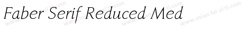 Faber Serif Reduced Med字体转换